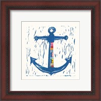 Framed 'Nautical Collage III' border=