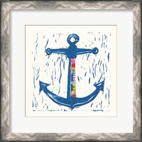 Framed 'Nautical Collage III' border=