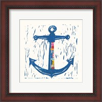 Framed 'Nautical Collage III' border=