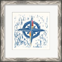 Framed 'Nautical Collage I' border=