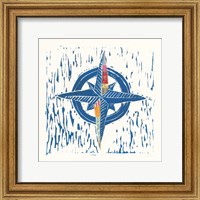 Framed 'Nautical Collage I' border=