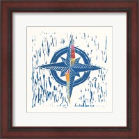 Framed 'Nautical Collage I' border=