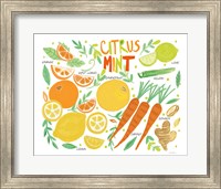 Framed 'Fruity Smoothie IV on White' border=