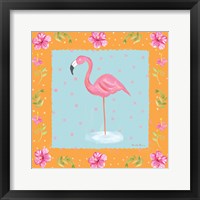 Framed 'Flamingo Dance IV' border=