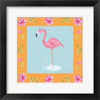 Framed 'Flamingo Dance IV' border=