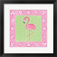 Framed Flamingo Dance II