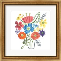 Framed 'Floral Medley I' border=