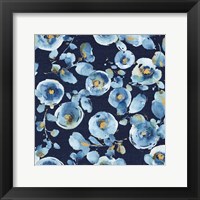 Framed Indigold Flower Toss Indigo