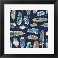 Indigold Feathers Indigo Framed Print