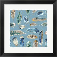 Indigold Feathers Turquoise Framed Print