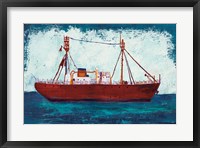 Framed Nantucket Lightship Navy no Words