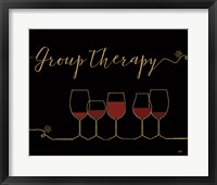 Underlined Wine IX Black Framed Print