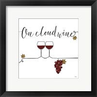 Framed 'Underlined Wine VIII' border=