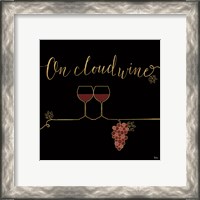 Framed 'Underlined Wine VIII Black' border=