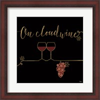 Framed 'Underlined Wine VIII Black' border=