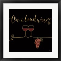 Framed 'Underlined Wine VIII Black' border=