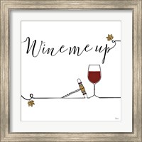 Framed 'Underlined Wine VII' border=