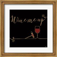 Framed 'Underlined Wine VII Black' border=