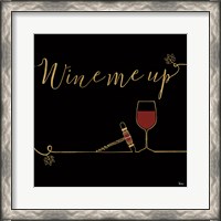 Framed 'Underlined Wine VII Black' border=