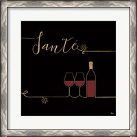 Framed 'Underlined Wine VI Black' border=