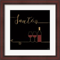 Framed 'Underlined Wine VI Black' border=