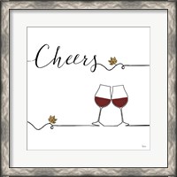 Framed 'Underlined Wine V' border=