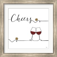 Framed 'Underlined Wine V' border=