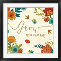 Framed 'Flourish II' border=