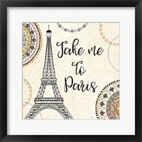 Romance in Paris I Framed Print