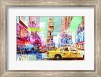 Framed Taxis in Times Square 2.0