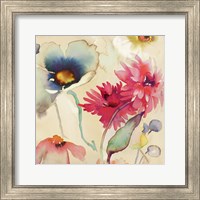 Framed 'Floral Fireworks II' border=