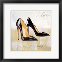 Framed 'I Love my Pumps' border=