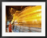 Framed Praying the reclined Buddha, Wat Pho, Bangkok, Thailand