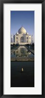 Framed Reflection of a Mausoleum in Water, Taj Mahal, Agra, India