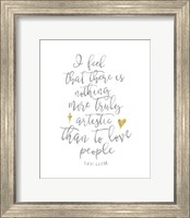 Framed Van Gogh Love People Quote