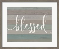 Framed Rustic Blessed Script