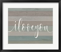 Framed Rustic I Love You Script