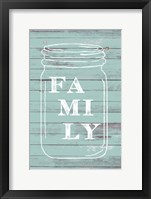 Family Mason Jar Framed Print