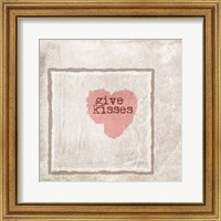 Framed 'Give Kisses' border=