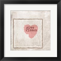 Give Kisses Framed Print