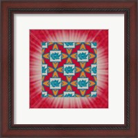 Framed 'Lotus Tile Colored' border=