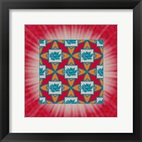 Framed Lotus Tile Colored