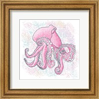 Framed 'Octopus Hot Pink' border=