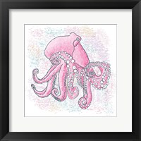 Framed Octopus Hot Pink