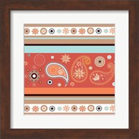 Framed Boho Chic Rust VII