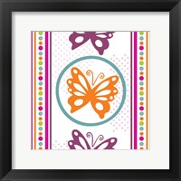 Framed Butterflies and Blooms Lively IX