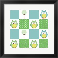 Hoot Blue VII Framed Print