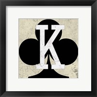 Framed 'King of Clubs Antique' border=