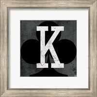 Framed 'King of Clubs Gray' border=