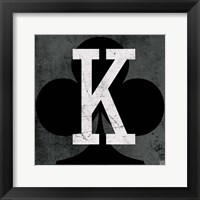 Framed King of Clubs Gray